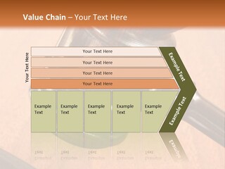 Hammer And Gavel In The Courthouse PowerPoint Template