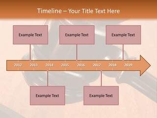 Hammer And Gavel In The Courthouse PowerPoint Template