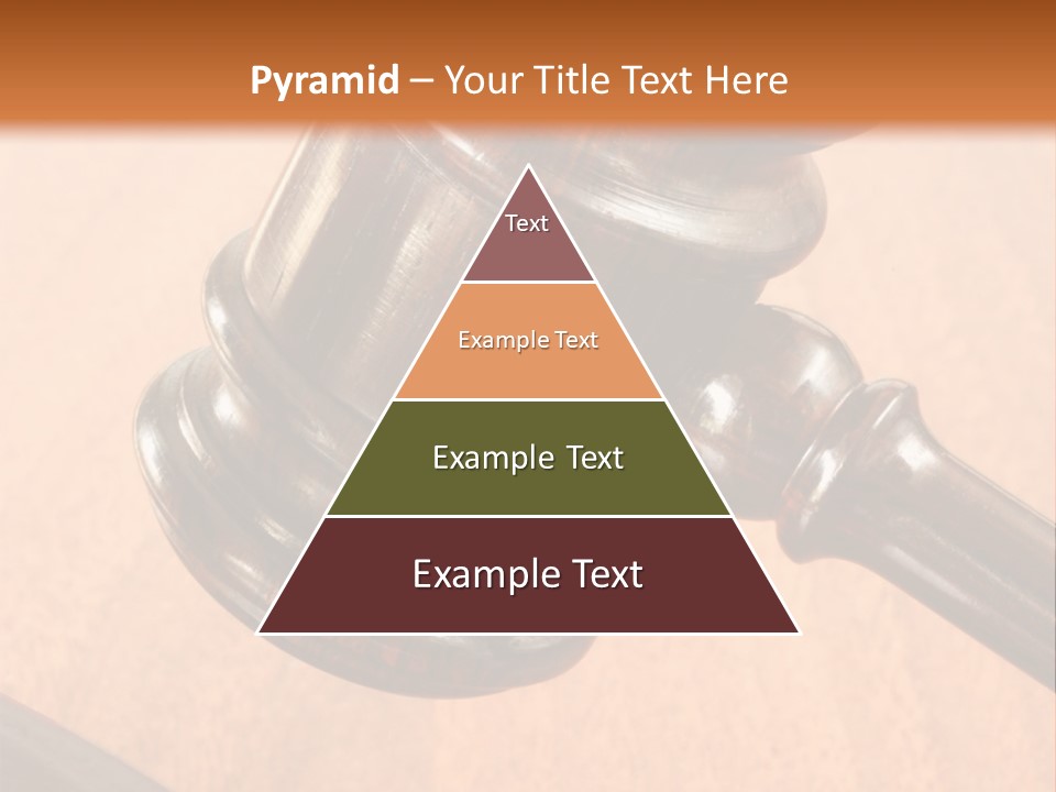 Hammer And Gavel In The Courthouse PowerPoint Template