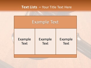 Hammer And Gavel In The Courthouse PowerPoint Template