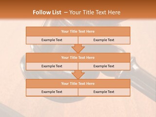 Hammer And Gavel In The Courthouse PowerPoint Template