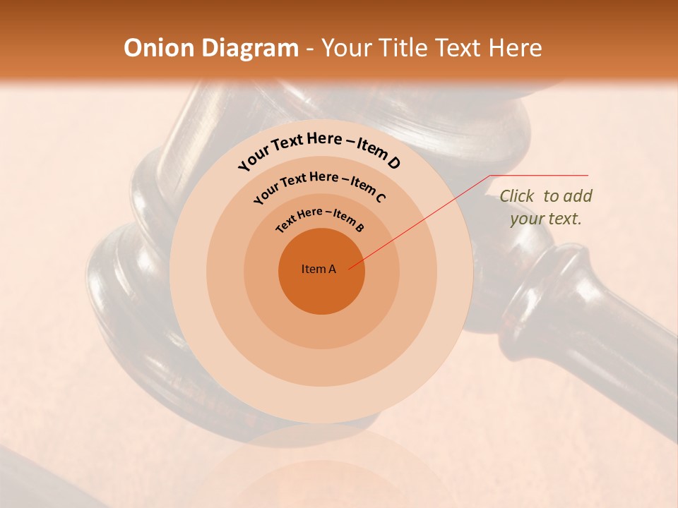 Hammer And Gavel In The Courthouse PowerPoint Template