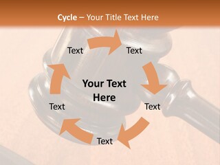 Hammer And Gavel In The Courthouse PowerPoint Template