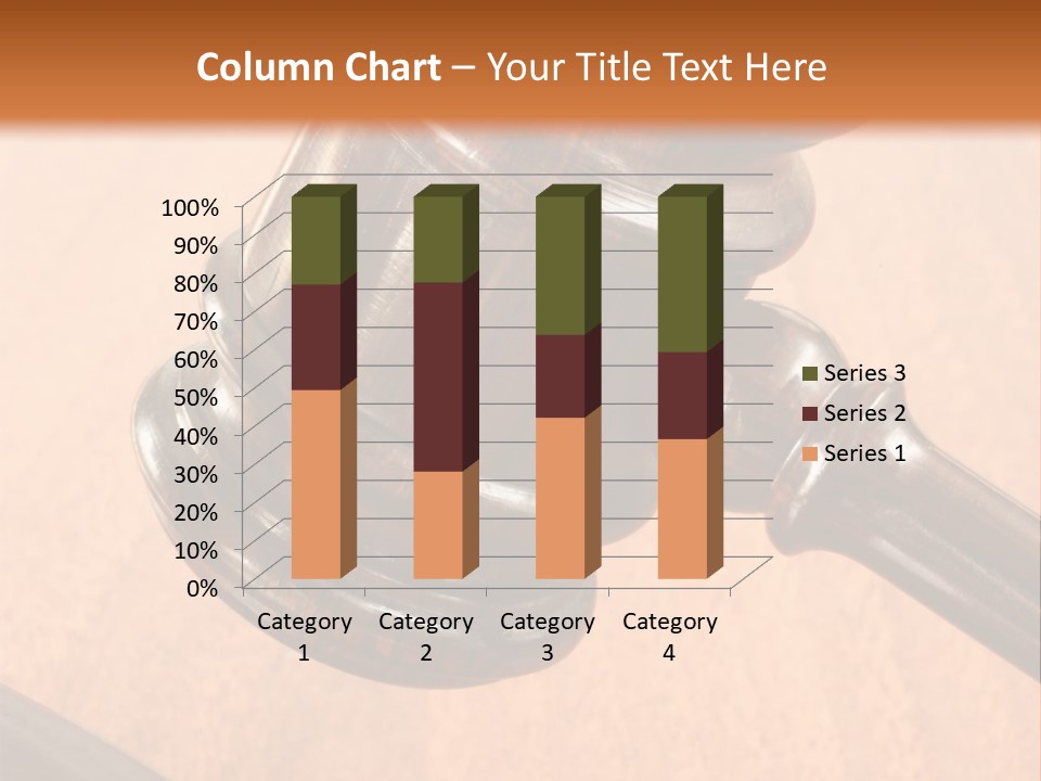 Hammer And Gavel In The Courthouse PowerPoint Template