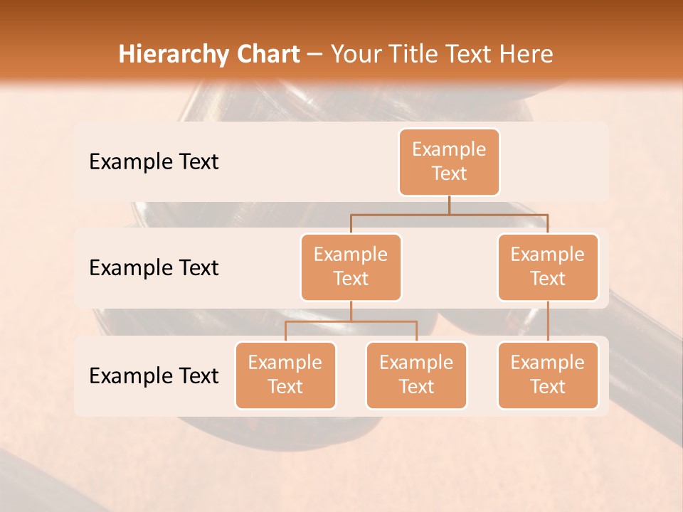Hammer And Gavel In The Courthouse PowerPoint Template