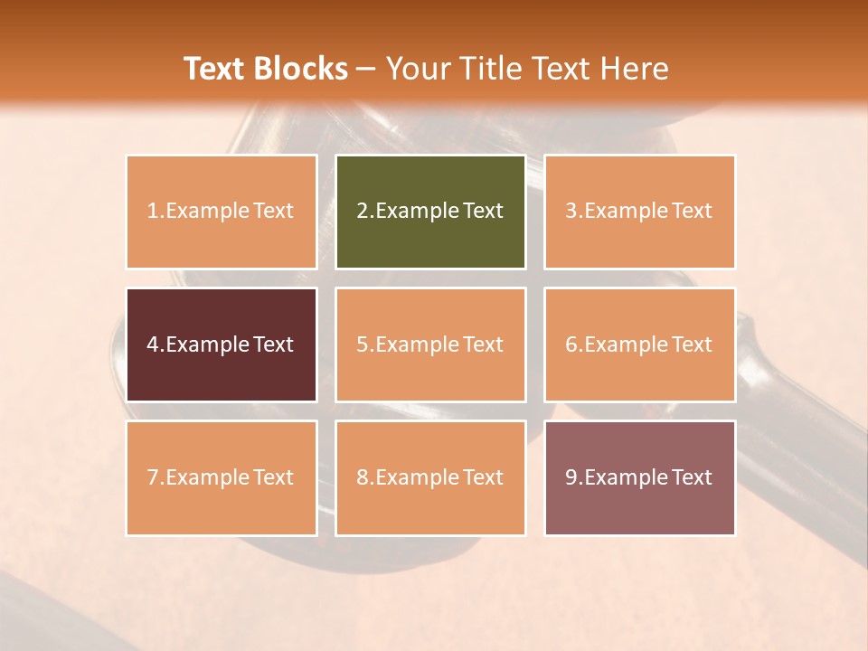Hammer And Gavel In The Courthouse PowerPoint Template