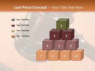 Hammer And Gavel In The Courthouse PowerPoint Template