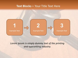 Hammer And Gavel In The Courthouse PowerPoint Template