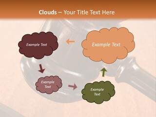 Hammer And Gavel In The Courthouse PowerPoint Template