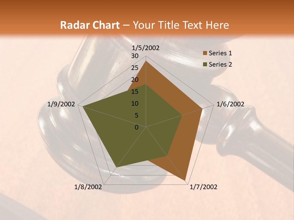 Hammer And Gavel In The Courthouse PowerPoint Template
