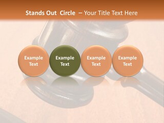 Hammer And Gavel In The Courthouse PowerPoint Template