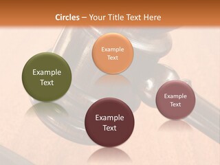Hammer And Gavel In The Courthouse PowerPoint Template