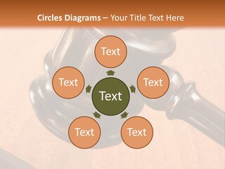 Hammer And Gavel In The Courthouse PowerPoint Template