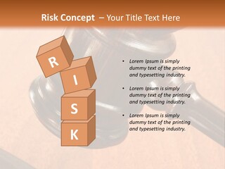 Hammer And Gavel In The Courthouse PowerPoint Template