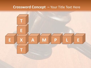 Hammer And Gavel In The Courthouse PowerPoint Template
