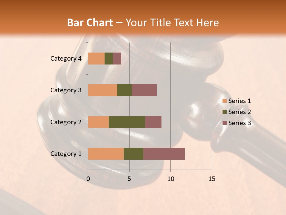 Hammer And Gavel In The Courthouse PowerPoint Template