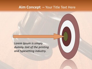 Hammer And Gavel In The Courthouse PowerPoint Template