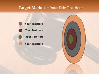 Hammer And Gavel In The Courthouse PowerPoint Template