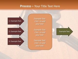 Hammer And Gavel In The Courthouse PowerPoint Template