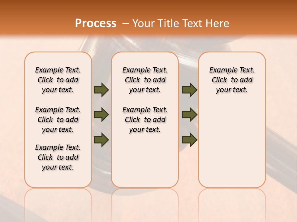 Hammer And Gavel In The Courthouse PowerPoint Template