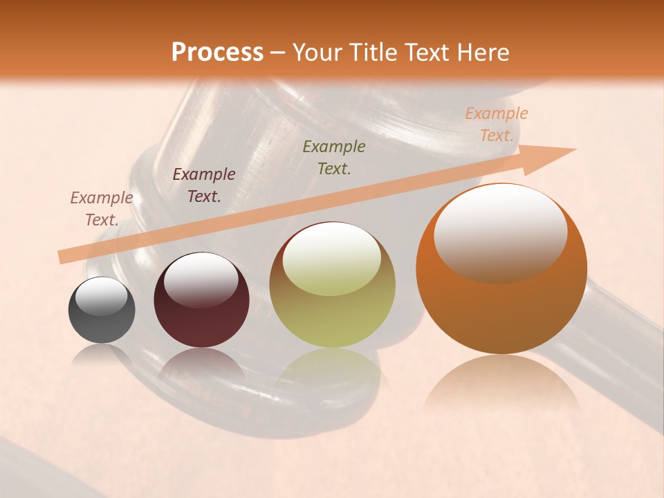 Hammer And Gavel In The Courthouse PowerPoint Template