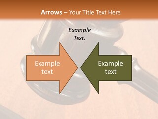 Hammer And Gavel In The Courthouse PowerPoint Template