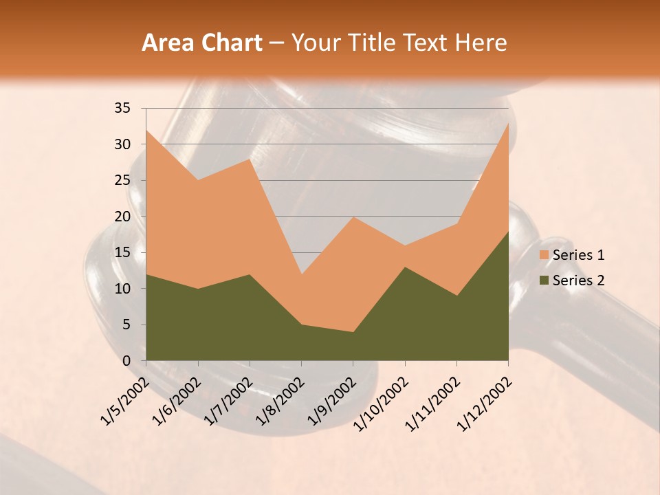 Hammer And Gavel In The Courthouse PowerPoint Template