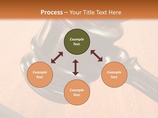 Hammer And Gavel In The Courthouse PowerPoint Template