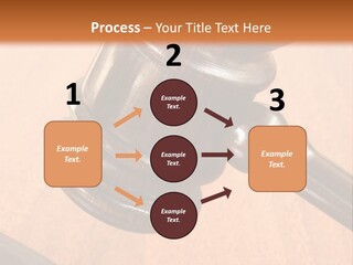 Hammer And Gavel In The Courthouse PowerPoint Template