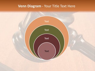 Hammer And Gavel In The Courthouse PowerPoint Template