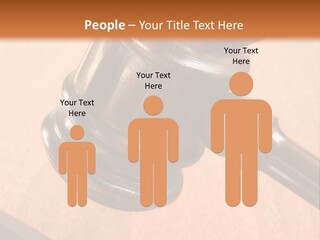 Hammer And Gavel In The Courthouse PowerPoint Template