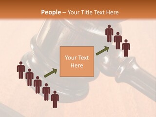 Hammer And Gavel In The Courthouse PowerPoint Template