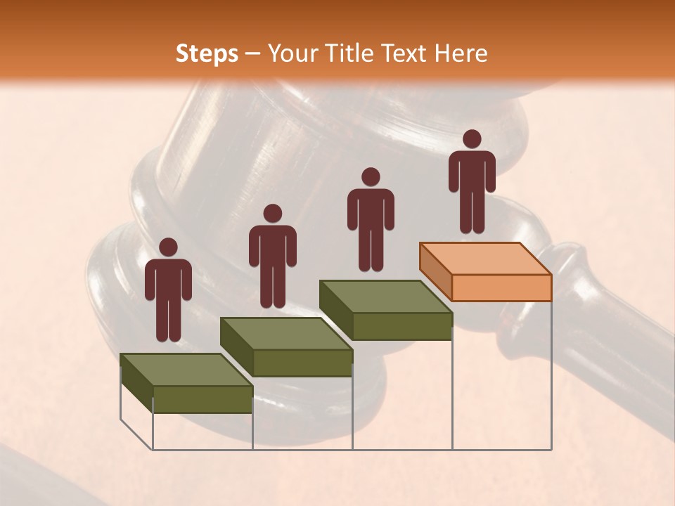 Hammer And Gavel In The Courthouse PowerPoint Template