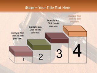 Hammer And Gavel In The Courthouse PowerPoint Template