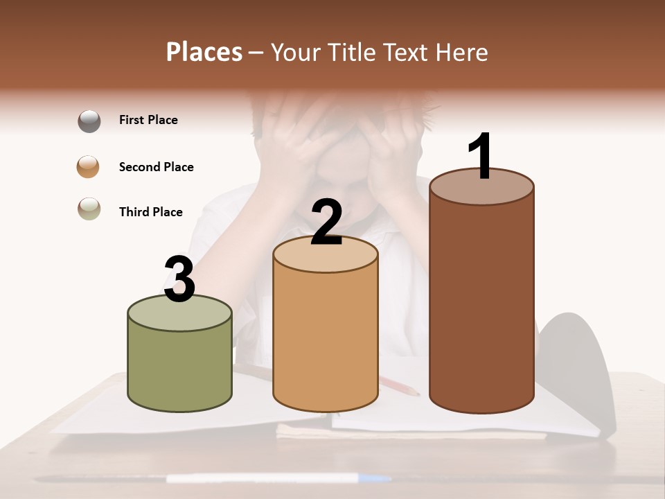A Frustrated, Upset Child, Or Child With Learning Difficulties. PowerPoint Template
