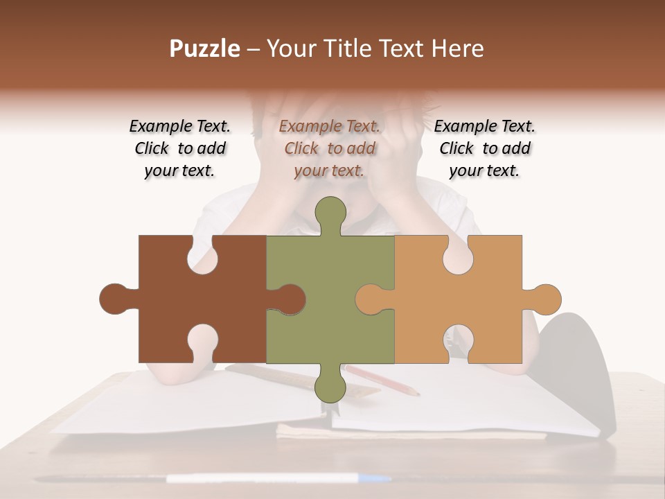 A Frustrated, Upset Child, Or Child With Learning Difficulties. PowerPoint Template