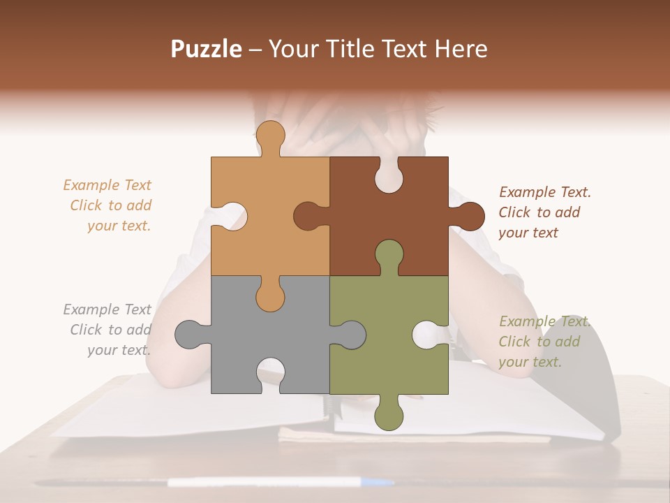 A Frustrated, Upset Child, Or Child With Learning Difficulties. PowerPoint Template