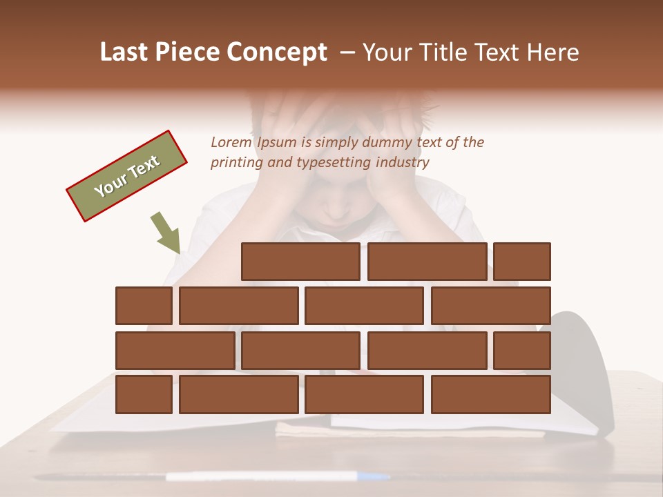 A Frustrated, Upset Child, Or Child With Learning Difficulties. PowerPoint Template