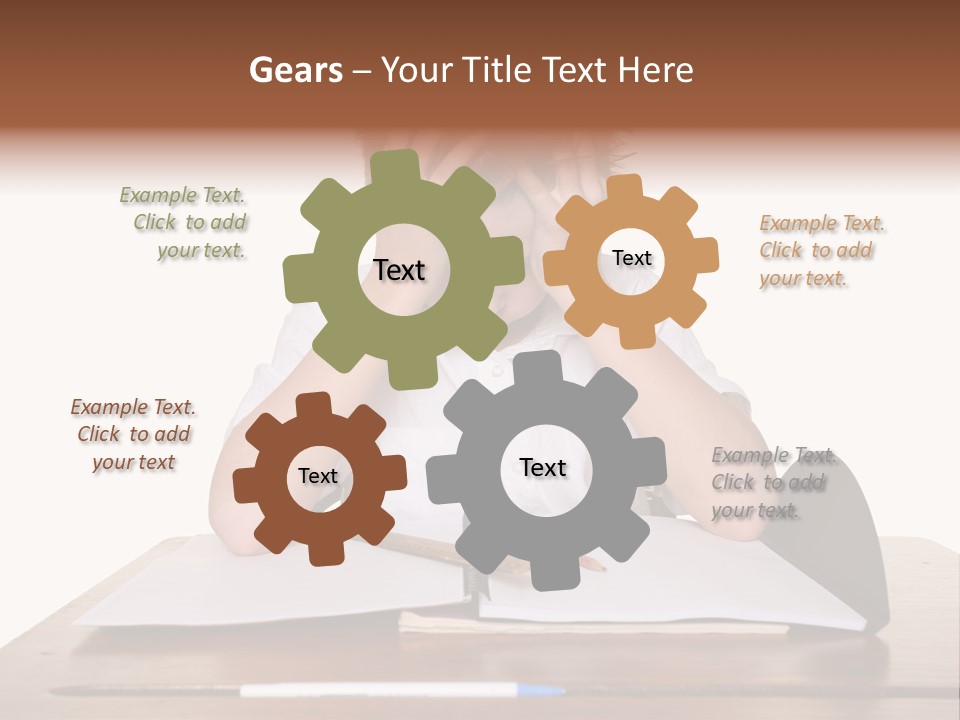 A Frustrated, Upset Child, Or Child With Learning Difficulties. PowerPoint Template