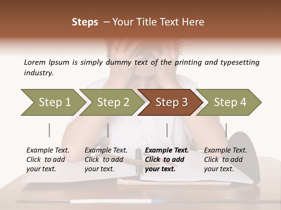 A Frustrated, Upset Child, Or Child With Learning Difficulties. PowerPoint Template