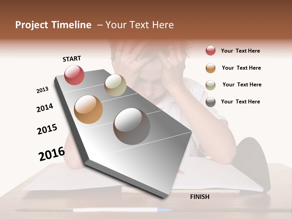 A Frustrated, Upset Child, Or Child With Learning Difficulties. PowerPoint Template