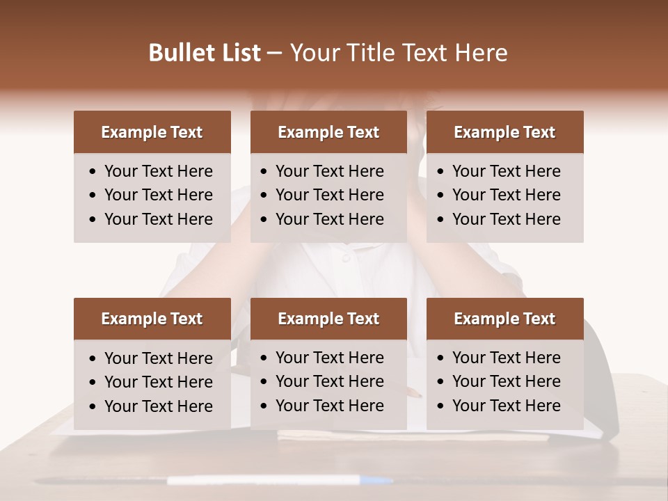 A Frustrated, Upset Child, Or Child With Learning Difficulties. PowerPoint Template