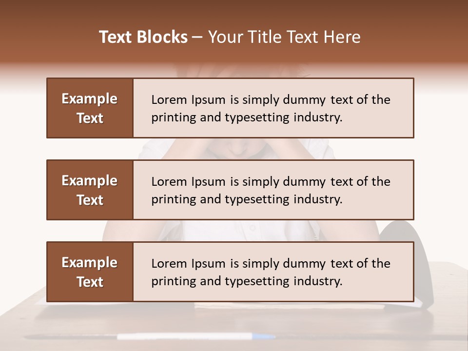 A Frustrated, Upset Child, Or Child With Learning Difficulties. PowerPoint Template