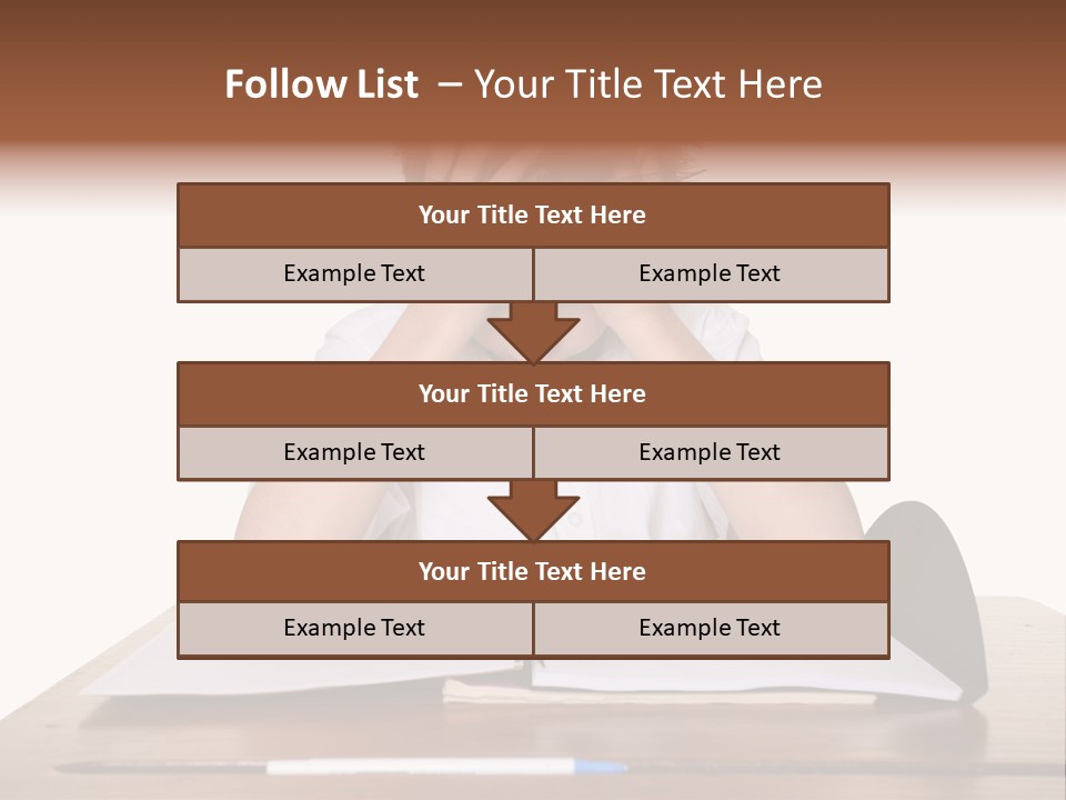 A Frustrated, Upset Child, Or Child With Learning Difficulties. PowerPoint Template