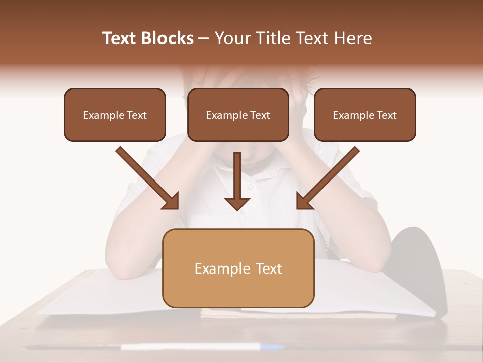 A Frustrated, Upset Child, Or Child With Learning Difficulties. PowerPoint Template