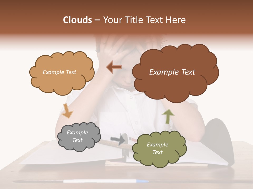 A Frustrated, Upset Child, Or Child With Learning Difficulties. PowerPoint Template
