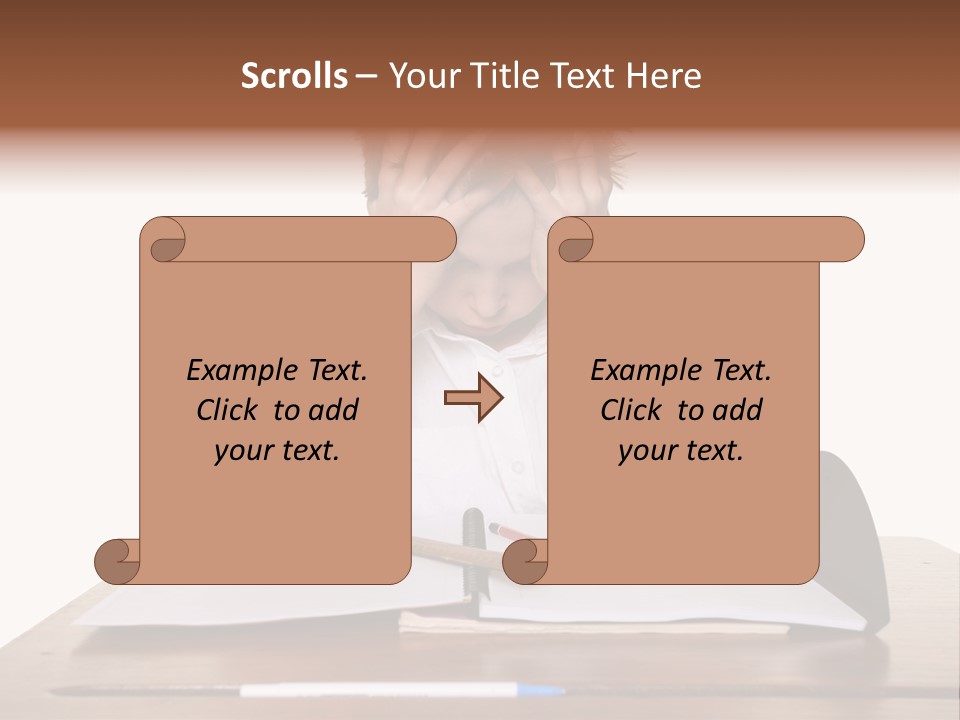 A Frustrated, Upset Child, Or Child With Learning Difficulties. PowerPoint Template