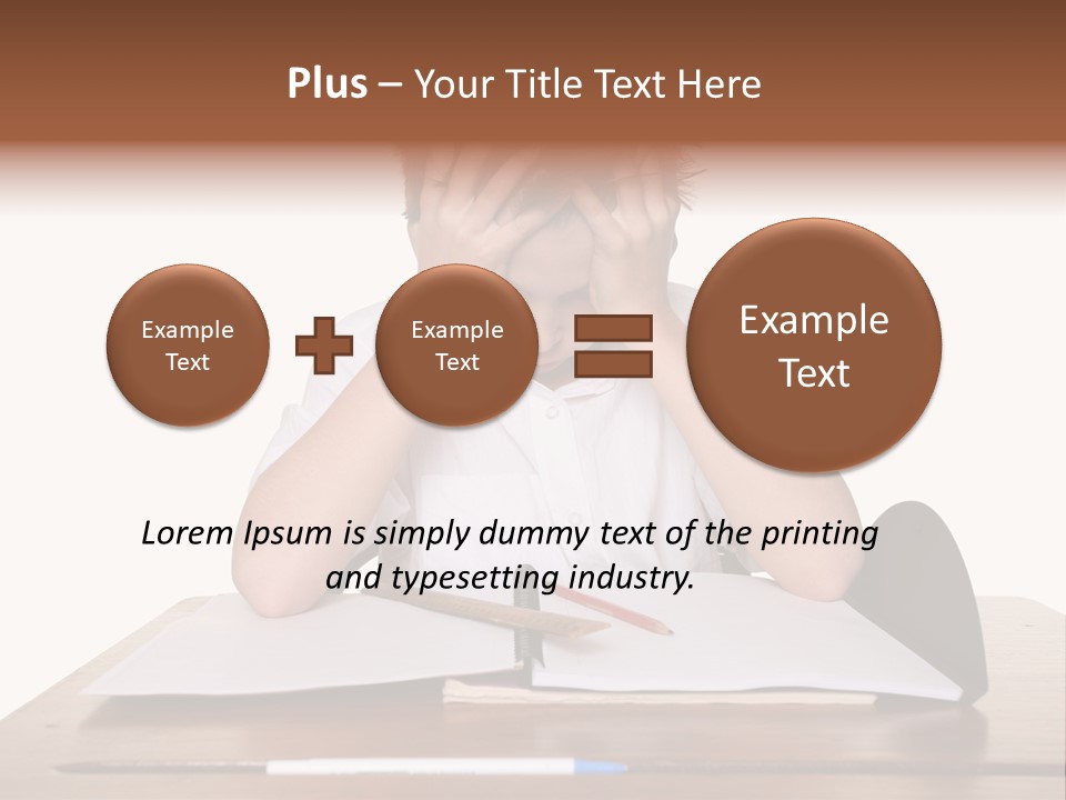 A Frustrated, Upset Child, Or Child With Learning Difficulties. PowerPoint Template