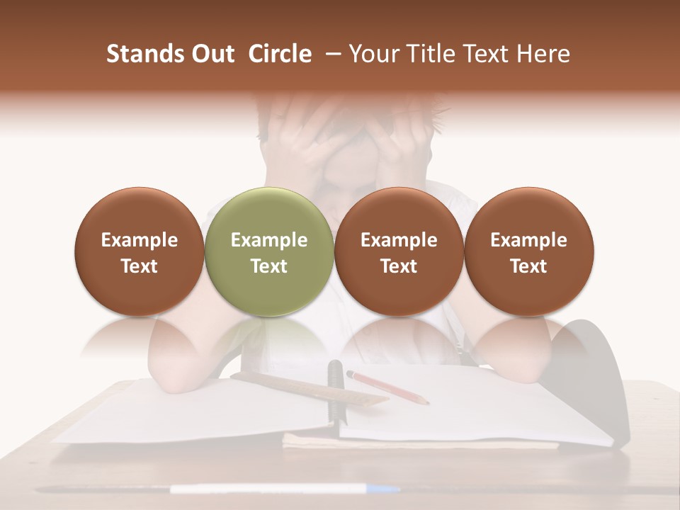 A Frustrated, Upset Child, Or Child With Learning Difficulties. PowerPoint Template