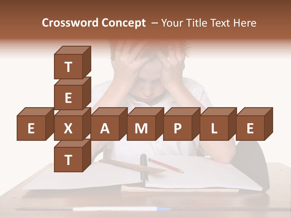 A Frustrated, Upset Child, Or Child With Learning Difficulties. PowerPoint Template